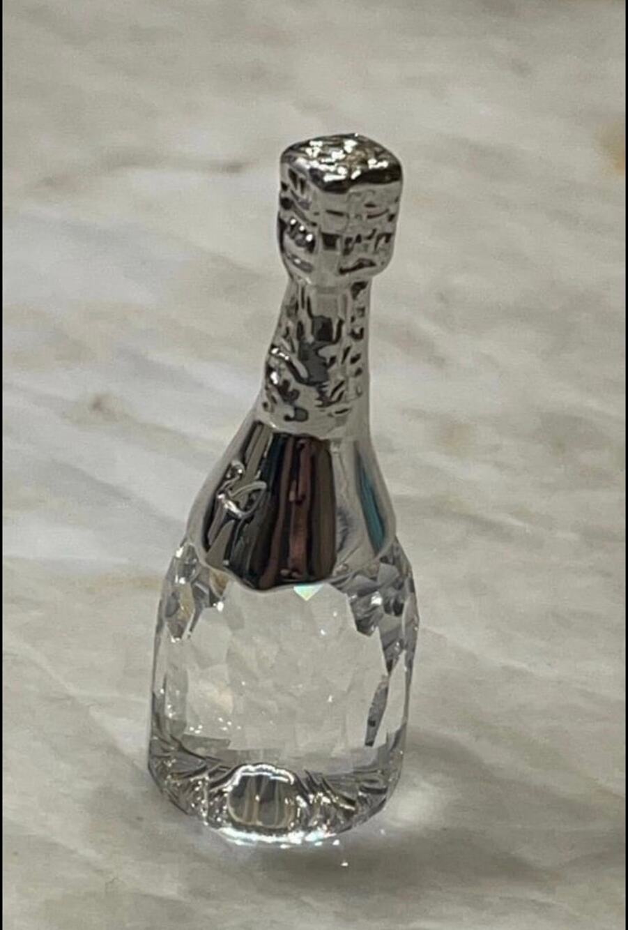 Swarovski crystal champagne bottle